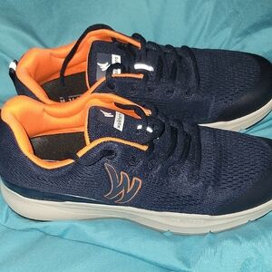 Navy and Orange Athletic Shoes